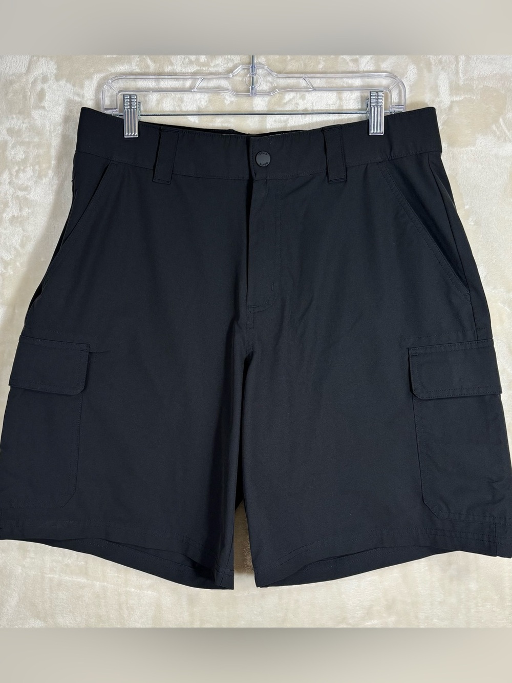 Orvis Men's Black Cargo Shorts Size 32 Zip Pockets Golf Fishing Outdoors